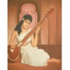 A Beautiful Girl Playing Veena 